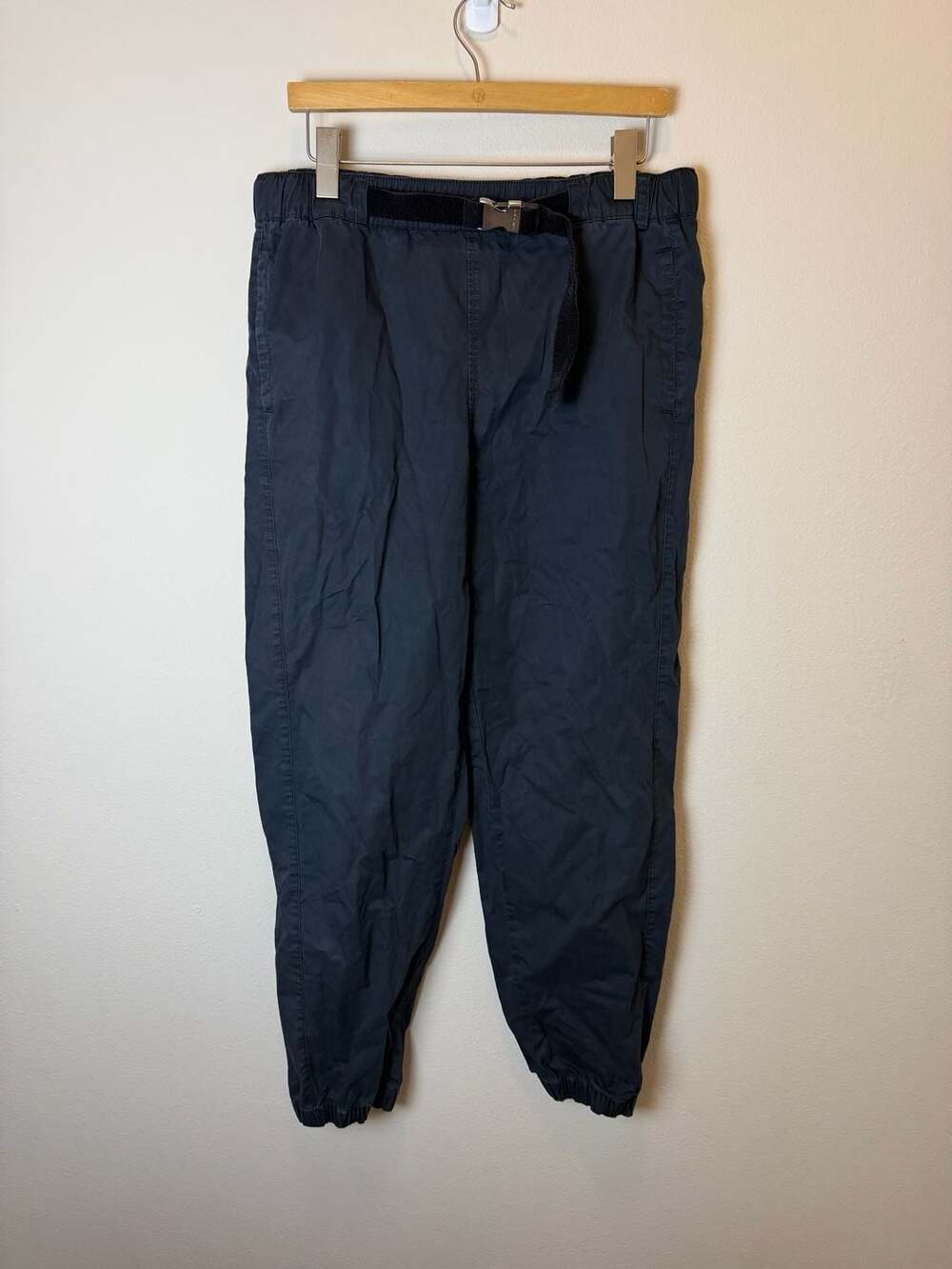 Tory Burch Black Nylon Belted Jogger Pants Size XL